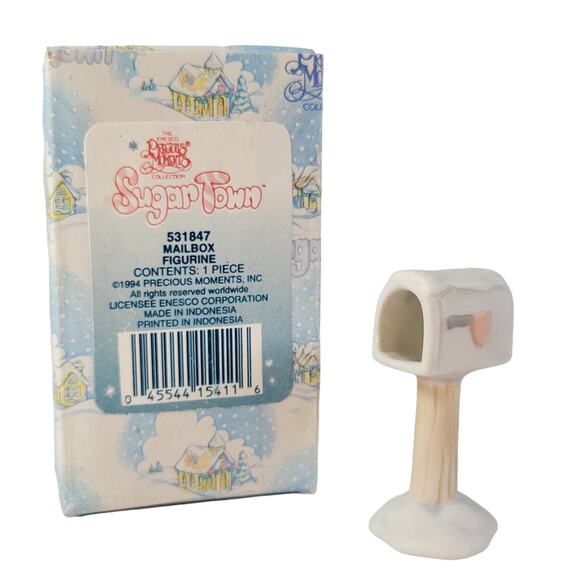 Precious Moments Sugar Town Mailbox Figurine Enesco 531847 1994 - Picture 1 of 13